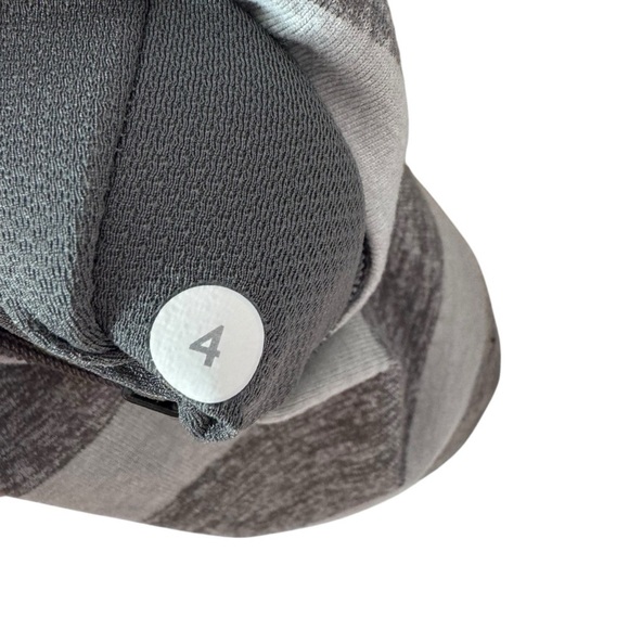 Lululemon Race Your Pace 1/2 Zip in Marshmallow Stripe Heathered Slate Size 4 - Picture 12 of 16